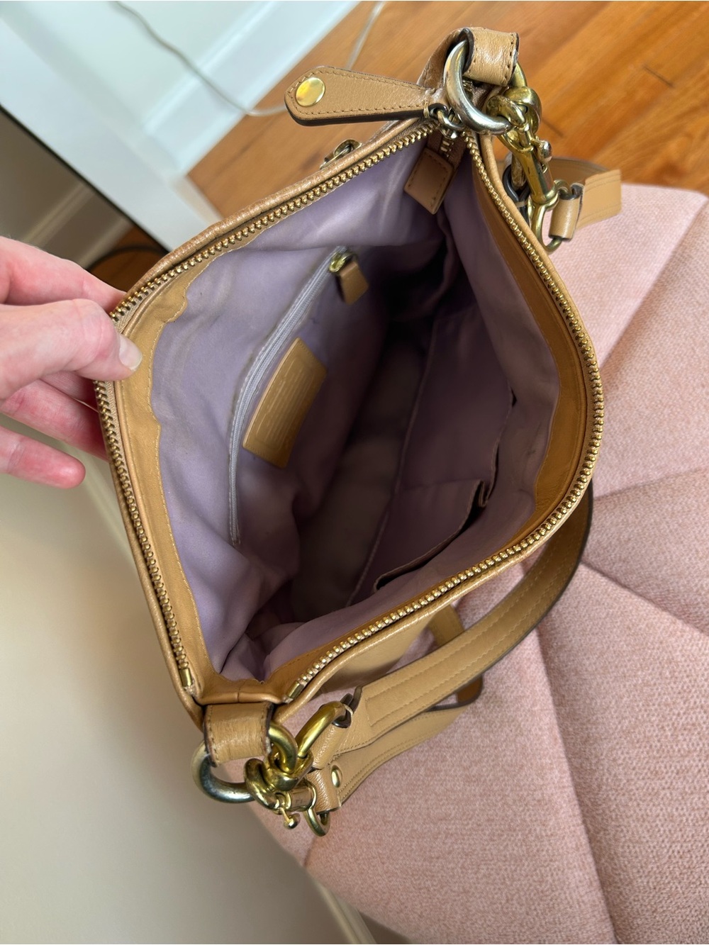 Coach Ashley Leather Hippie Bag in Camel - Picture 10 of 11